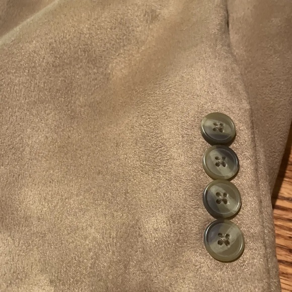 Vintage Men's DOCKERS Tan Sport Coat - Faux Suede Blazer Size 44R - Picture 6 of 8